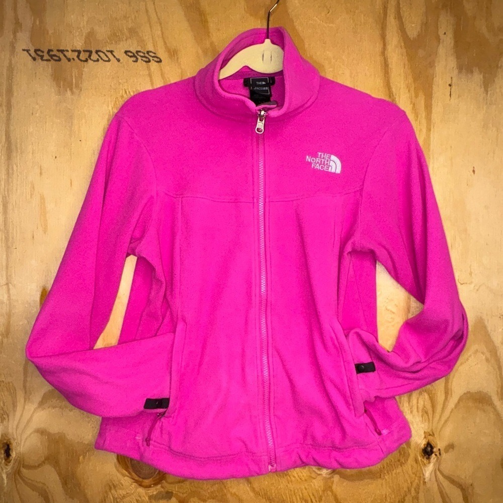 The North Face Fleece Jacket‎ Womens Small Petite Pink Full Zip Lightweight